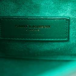 Pre Owned Saint Laurent Green Leather Baby Classic Sac De Jour Tote