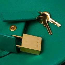 Pre Owned Saint Laurent Green Leather Baby Classic Sac De Jour Tote