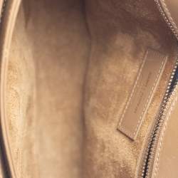 مملوكة مسبقًا Saint Laurent Brown Smooth Leather Medium Monogram Universite Shoulder Bag