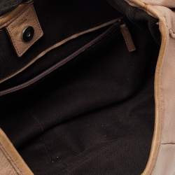 Pre Owned Saint Laurent Beige Leather Mombasa Hobo