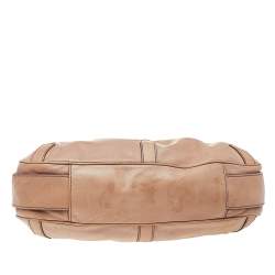 Pre Owned Saint Laurent Beige Leather Mombasa Hobo