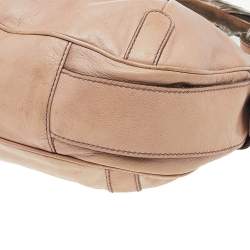 Pre Owned Saint Laurent Beige Leather Mombasa Hobo