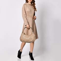 Pre Owned Saint Laurent Beige Leather Mombasa Hobo