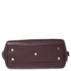 Pre Owned  حقيبة يد توتس سان لوران كاباس ريف غاوش جلد عنابي متوسطة