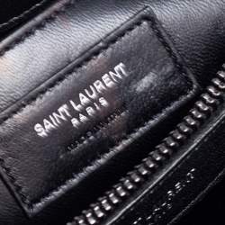 Pre Owned حقيبة سان لوران كوليغ جلد ماتيلاس أسود يد علوية كبيرة