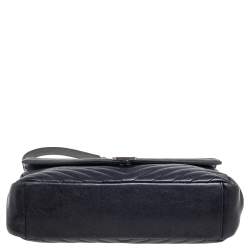 Pre Owned حقيبة سان لوران كوليغ جلد ماتيلاس أسود يد علوية كبيرة