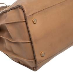 Pre Owned Saint Laurent Beige Leather Large Sac De Jour Tote