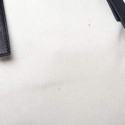 مملوكة مسبقًا حقيبة يد توتس سان لوران كاهالا جلد وكانفاس أسود/كريمي 