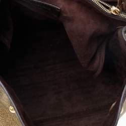 Pre Owned Saint Laurent Metallic Gold Leather Medium Muse Two Top Handle Bag