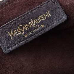 Pre Owned Saint Laurent Metallic Gold Leather Medium Muse Two Top Handle Bag