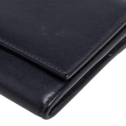 Pre Owned محفظة سان لوران CHYC جلد أسود