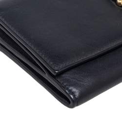 Pre Owned محفظة سان لوران CHYC جلد أسود