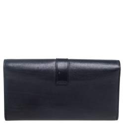 Pre Owned محفظة سان لوران CHYC جلد أسود