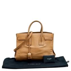 Saint Laurent Beige Leather Large Sac De Jour Tote