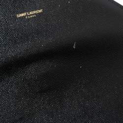Pre Owned حقيبة كتف سان لوران جلد ماتيلاس أسود مونوغرامي طراز مظروف
