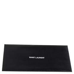 مملوكة مسبقًا حقيبة صغيرة سان لوران بيل مونوغرامي جلد مبطن ماتيلاسيه أسود