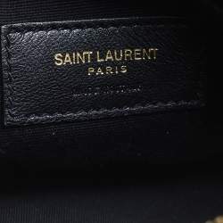 Pre Owned Saint Laurent White Leather Monogram Loulou Belt Bag