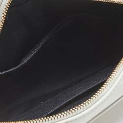 Pre Owned Saint Laurent White Leather Monogram Loulou Belt Bag