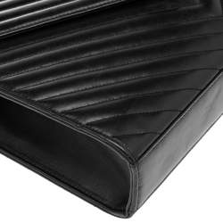 مملوكة مسبقًا حقيبة سان لوران كاساندري جلد ماتيلاس أسود كبيرة بقلاب