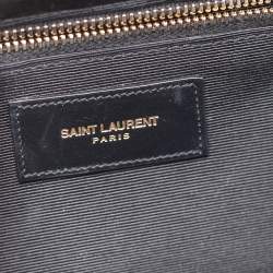 مملوكة مسبقًا حقيبة سان لوران كاساندري جلد ماتيلاس أسود كبيرة بقلاب