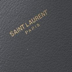 Pre Owned Saint Laurent Grey Leather E/W Shopper Tote