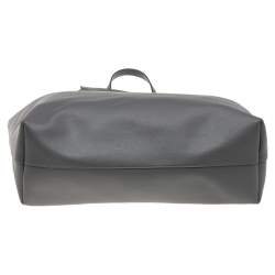 Pre Owned Saint Laurent Grey Leather E/W Shopper Tote
