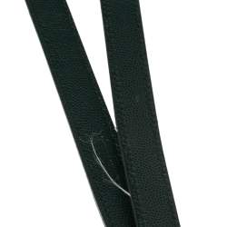 مملوكة مسبقًا Saint Laurent Green Matelassé Leather Monogram Envelope Shoulder Bag