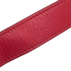 Pre Owned حقيبة كتف سان لوران شيك متوسطة جلد أحمر