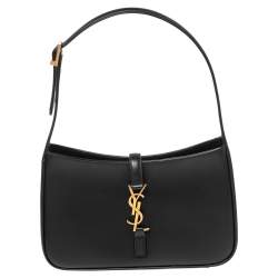 Saint Laurent Black Leather Le 5 À 7 Hobo