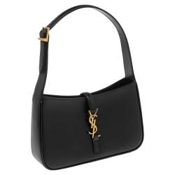 Saint Laurent Black Leather Le 5 À 7 Hobo