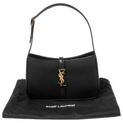 Saint Laurent Black Leather Le 5 À 7 Hobo