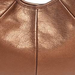 Pre Owned Yves Saint Laurent Bronze Leather Mini Mombasa Hobo