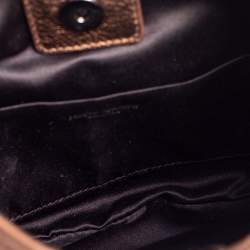 Pre Owned Yves Saint Laurent Bronze Leather Mini Mombasa Hobo