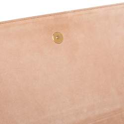 Pre Owned Saint Laurent Beige Patent Leather Belle De Jour Flap Clutch