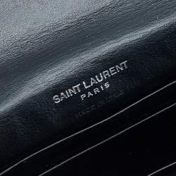 Pre Owned محفظة سان لوران جلد منقشة التمساح نمط الظرف مضغوطة