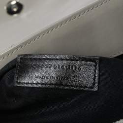 Pre Owned حقيبة كتف سان لوران لولو جلد ماتيلاس رصاصي كبيرة