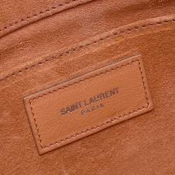 Saint Laurent Orange Leather Y-Ligne Clutch