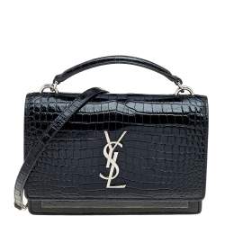 Ysl sunset black on sale crocodile