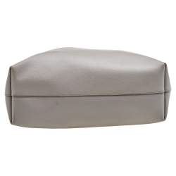 Pre Owned Saint Laurent Grey Leather E/W Shopper Tote