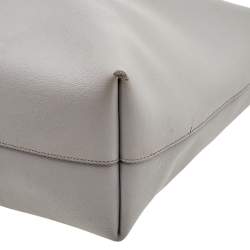 Pre Owned Saint Laurent Grey Leather E/W Shopper Tote