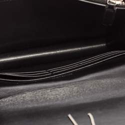 Pre Owned Saint Laurent Black Velvet Small Kate Chain Wallet On Chain