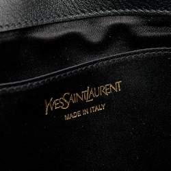 Pre Owned Yves Saint Laurent Black Leather Belle De Jour Flap Clutch