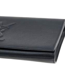 Pre Owned Yves Saint Laurent Black Leather Belle De Jour Flap Clutch