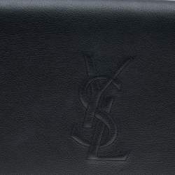 Pre Owned Yves Saint Laurent Black Leather Belle De Jour Flap Clutch