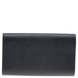 Pre Owned Yves Saint Laurent Black Leather Belle De Jour Flap Clutch