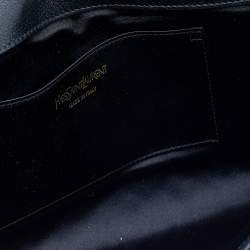 Pre Owned Yves Saint Laurent Black Leather Belle De Jour Flap Clutch