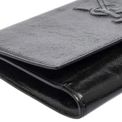 Pre Owned حقيبة كلتش أيف سان لوران بيل دو جور أسود لامع بقلاب