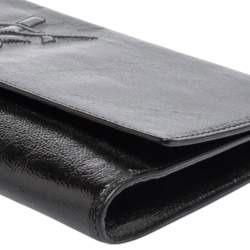 Pre Owned حقيبة كلتش أيف سان لوران بيل دو جور أسود لامع بقلاب