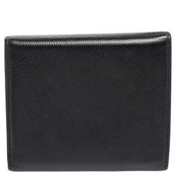 Pre Owned محفظة سان لوران شيك جلد أزرق فاتح مضغوطة