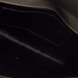 Pre Owned Yves Saint Laurent Grey Patent Leather Belle De Jour Flap Clutch